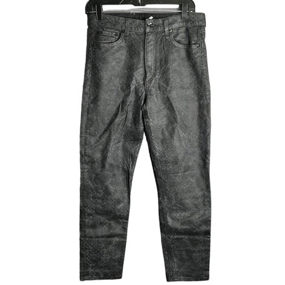 rag & bone Denim - Rag & Bone Black Snake Print High Rose Jeans Size 28